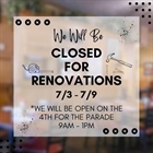 ⚒️ We’re doing a little remodeling next week! 🪚 We’ll still be OPEN on the 4th for the parade!! 🇺🇸 Stay tuned for updates on the progress. 
 
thefvi.com
585-388-0112