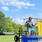 Ken got dunked at the VFW Post 8495 open house yesterday 💦 Roy got him on the first throw. 🎾