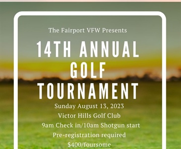 This Sunday!  6 spots remaining! Register online here, link to pay at bottom of page:
https://vfw8495.com/di/vfw/v2/default.asp?pid=93052