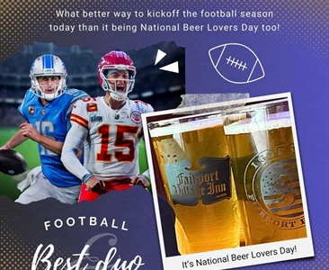 🏈Are you ready for some football??🏈
We’ll be kicking off the start of the season at 7pm tonight with:

🍻$15 buckets of beer and
🍗$10 Wings (Dine-in only)

Let’s gooooo!!!