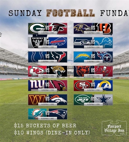 🏈 Here we go week 2!! 🏈
Kenny B behind the bar for the early games with Jess tagging in for the later games!! 

Let’s gooooo!!  🍻