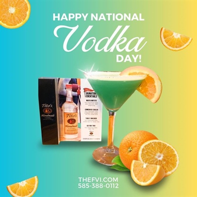 Celebrate National Vodka Day by enjoying a lovely Vodka drink outside while you still can.  Cheers! 🍹