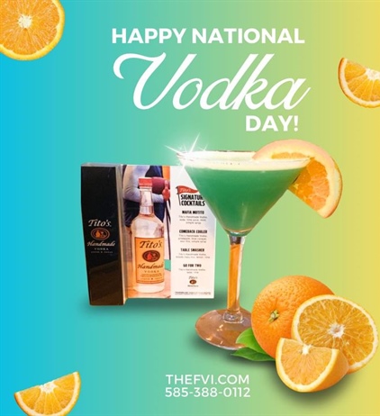 Celebrate National Vodka Day by enjoying a lovely Vodka drink outside while you still can.  Cheers! 🍹