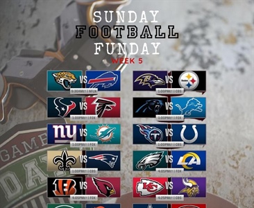 🏈 Sunday Football Funday!🏈

We are already open for the Bills game. It’s going to be a marathon today not a sprint so pace yourselves for a great day of games. 

Let’s goooooo!!