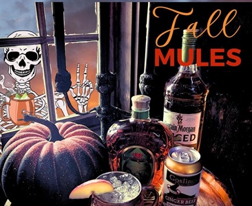 🍁Fall Mules are back! 🍎 Ask your server or bartender for Captain Morgan Sliced Apple Mule or a Crown Royal Apple Mule.