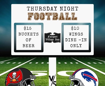 Let’s go Buffalo!! 🦬 ❤️💙

Come watch the game and enjoy the Wing and Beer specials. (Dine-In only)