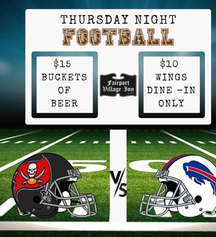 Let’s go Buffalo!! 🦬 ❤️💙

Come watch the game and enjoy the Wing and Beer specials. (Dine-In only)