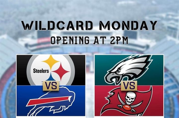 🏈 Gonna be an epic Monday!! 🏈 

Opening at 2pm today, kitchen opening at 3pm.

Let’s gooooo!!!