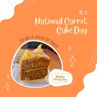 House made Carrot Cake. While supplies last.