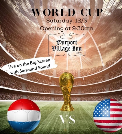 This Saturday we’ll be open at 9:30am for the World Cup Netherlands vs USA match.  We’ll be offering Breakfast Sandwiches, Wraps and Quesadillas. Along with Bloody Mary’s and Mimosas.