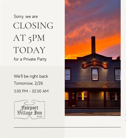 A post from Fairport Village Inn