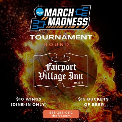 🏀 March Madness Round 1 continues today! We open at 11am.
Wing and Beer Specials all day!
Let’s goooo!