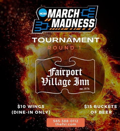 🏀 March Madness Round 1 continues today! We open at 11am.
Wing and Beer Specials all day!
Let’s goooo!