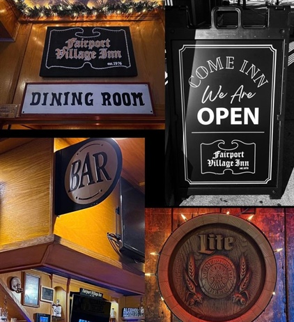 A few new signs for your viewing pleasure. Top left clockwise: String Art sign made for us by our friend Caitlin (check out her Etsy shop: Strung812) Open sign by Turning Point Signs & Design thank you for bringing our vision to life! Miller Lite sign found by yours truly. Bar sign purchased from Main Street Mercantile on Small Business Saturday.