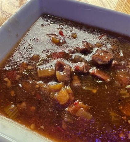 🥣 Soup du Jour: 

🥩•Teriyaki Beef and Pepper (pictured)
🍖•Old Fashion Bean and Ham