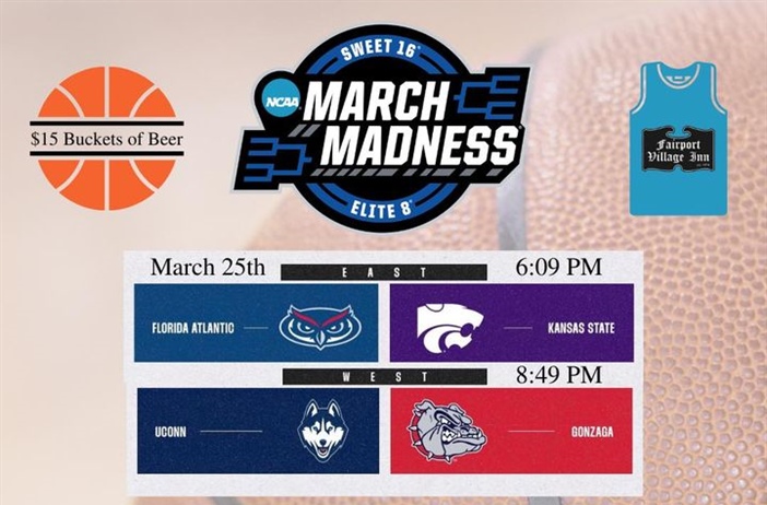 🏀 The ELITE 8 starts tonight! 🏀
Grab your spot early at the bar for some Beers and Basketball. 🍺 
Let’s Go!

thefvi.com