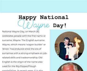 Happy National Wayne Day to the one, the only, Fairport Village Inn founder Wayne Beckwith!