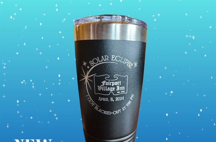 N E W 🌒 Merch Alert ‼️ 

20 oz Tumblers

Limited supply available.  Get ’em while we got ‘em!

. 
.
.
.
.
.
.
#thefairportvillageinn #fairportny #fairportvillageinn #FVI #thefvi #FairportNY #solareclipse #TotalSolarEclipse #totaleclipseoftheheart