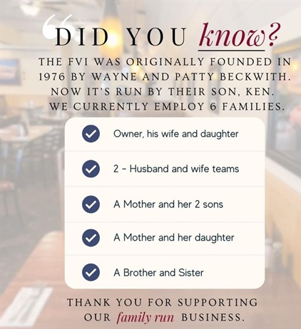 “Behind every small business is a family.” Or in our case families