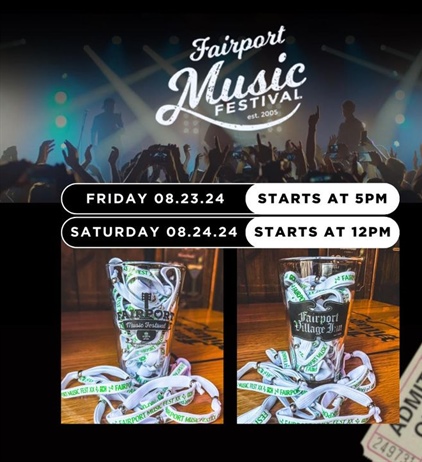 We have Fairport Music Festival tickets available in advance for $25