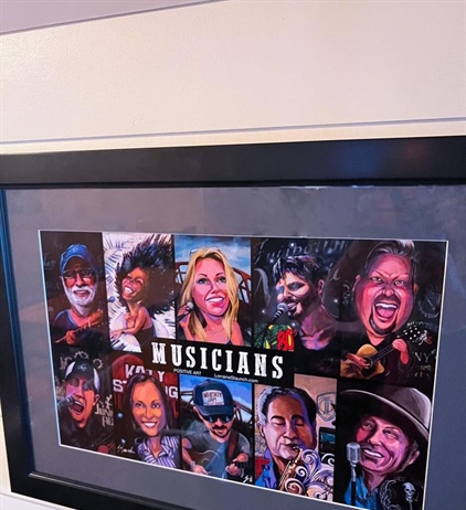 We are loving our new “Musicians” picture from Lorraine Staunch  in our dining room