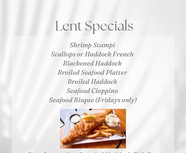 Lent Season at Fairport Village Inn!