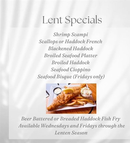 Lent Season at Fairport Village Inn!