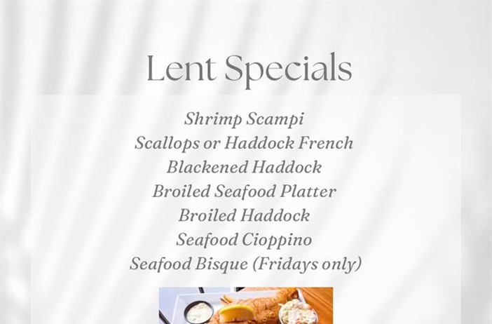 Lent Season at Fairport Village Inn!