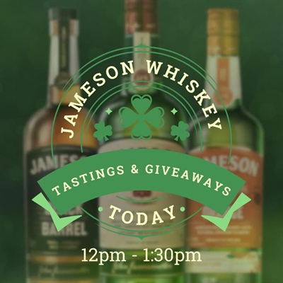 Join Us for Jameson Whiskey Tastings & Giveaways!