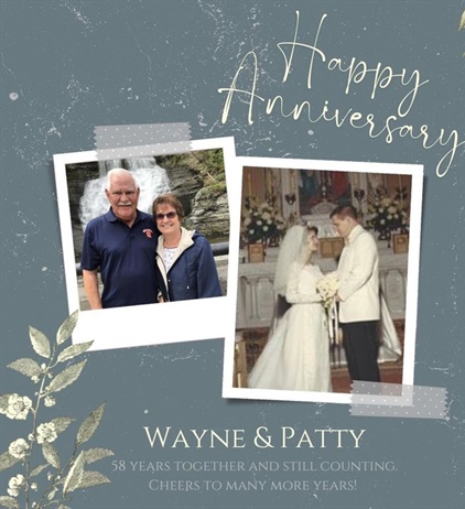 Wishing Wayne and Patty a very Happy Anniversary today! 🍾🥂
