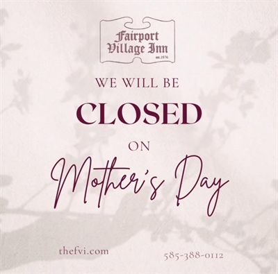 Heads up, friends—we will be closed on Sunday, May 11th for Mother’s Day