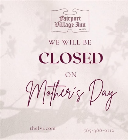 Heads up, friends—we will be closed on Sunday, May 11th for Mother’s Day