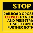 🚨FYI - the RR tracks are closed