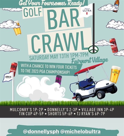 ⛳️🏌🏻‍♀️🏌🏻‍♂️ Bar Crawl this coming Saturday. Get your tickets in the link below 👇🏻

https://www.eventbrite.com/e/622513884787