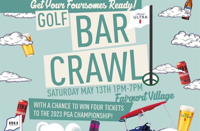 ⛳️🏌🏻‍♀️🏌🏻‍♂️ Bar Crawl this coming Saturday. Get your tickets in the link below 👇🏻

https://www.eventbrite.com/e/622513884787