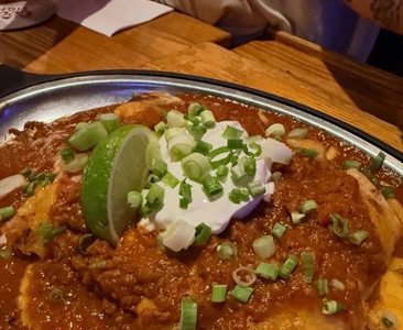 New menu item alert‼️ Chicken Enchiladas 🤌🏻 Available weekly Tuesday through Saturday from 5pm - 10pm