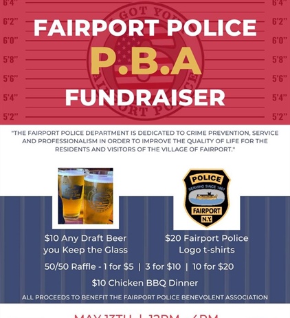 Come help us raise money for the Fairport Police Benevolent Association this Saturday from 12pm - 4pm!
See picture for details!

585-388-0112
thefvi.com