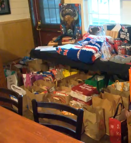 Bills Mafia gathers at Fairport Village Inn for gameday food drive