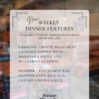 ✨ New Week, New Dinner Specials!