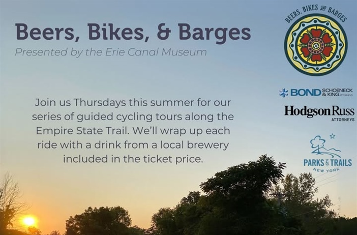 Time to get your bikes out for our June 25th Beer, Bikes and Barges tour around Fairport In conjunction with the Erie Canal Museum!
