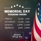 🇺🇸 Come watch the Memorial Day Parade Monday! 

Bar will be open until Noon. 
Try our famous refreshing Tsunami cocktail! 🍹