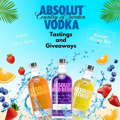 Perfect day for some refreshing cocktails! 🍹 Come spend some Happy Hours with us today with an 
Absolut Promo from 4pm - 6pm!