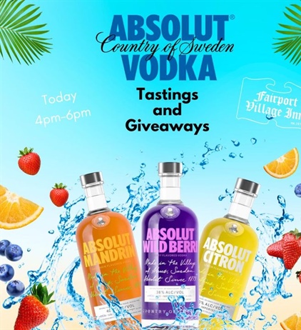 Perfect day for some refreshing cocktails! 🍹 Come spend some Happy Hours with us today with an 
Absolut Promo from 4pm - 6pm!