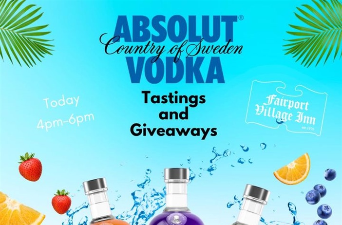 Perfect day for some refreshing cocktails! 🍹 Come spend some Happy Hours with us today with an 
Absolut Promo from 4pm - 6pm!