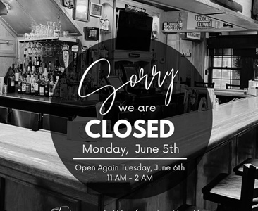 ‼️Heads up for Monday‼️

We’re OPEN TODAY, Noon - Midnight
Stop by before, during, or after Canal Days! 🍻