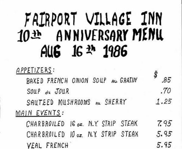 Take a look at these prices from our 10th Anniversary menu