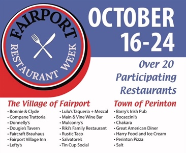 Fairport Restaurant Week, save the dates. 🗓️