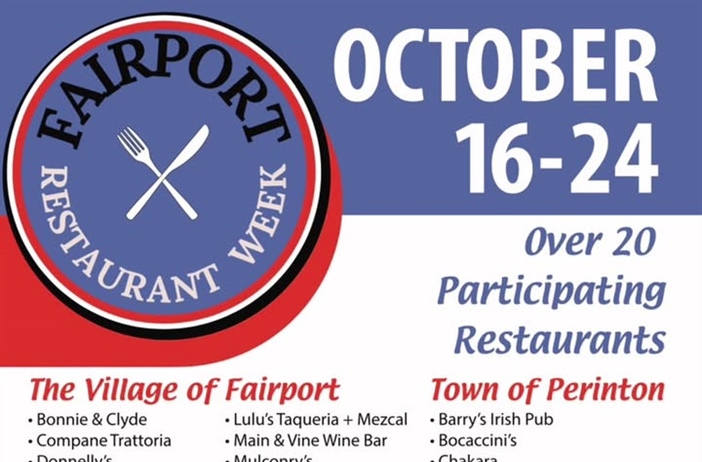 Fairport Restaurant Week, save the dates. 🗓️