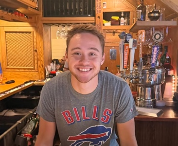 Our man Parker holding down the bar for Sunday Fundays while Kristen is out recuperating from her wrist surgery