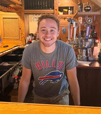 Our man Parker holding down the bar for Sunday Fundays while Kristen is out recuperating from her wrist surgery
